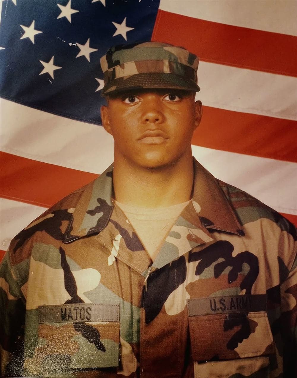 Archival Army fatigues portrait of Carlos Matos