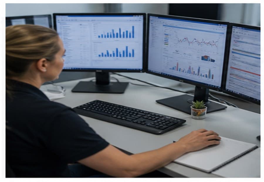 Utility data quality review across multiple dashboard monitors