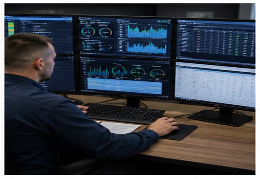 Utility operations dashboard review with interval data screens
